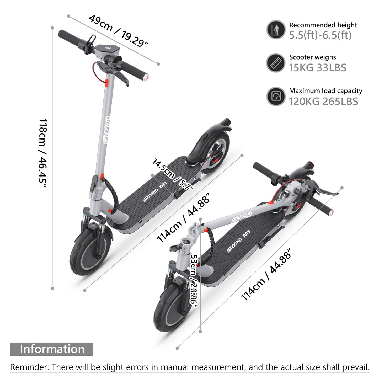 Elektrische step Ienyrid M1